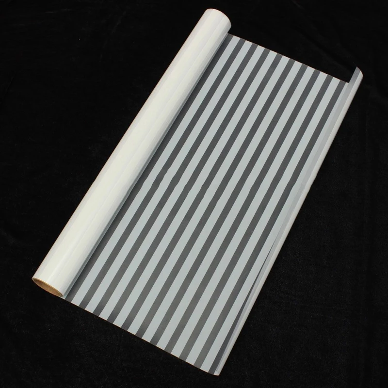 PVC 45x150cm Waterproof Privacy Frosted Glass Window Film Striped Sticker Home