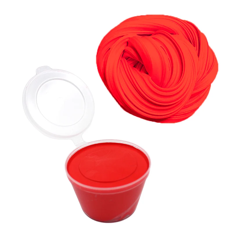 1 коробка масло слизи глина DIY пушистый поплавок слизи мягкие принадлежности антистресс образование ремесло волшебный песчаный пластилин набор игрушек - Цвет: Red Slime