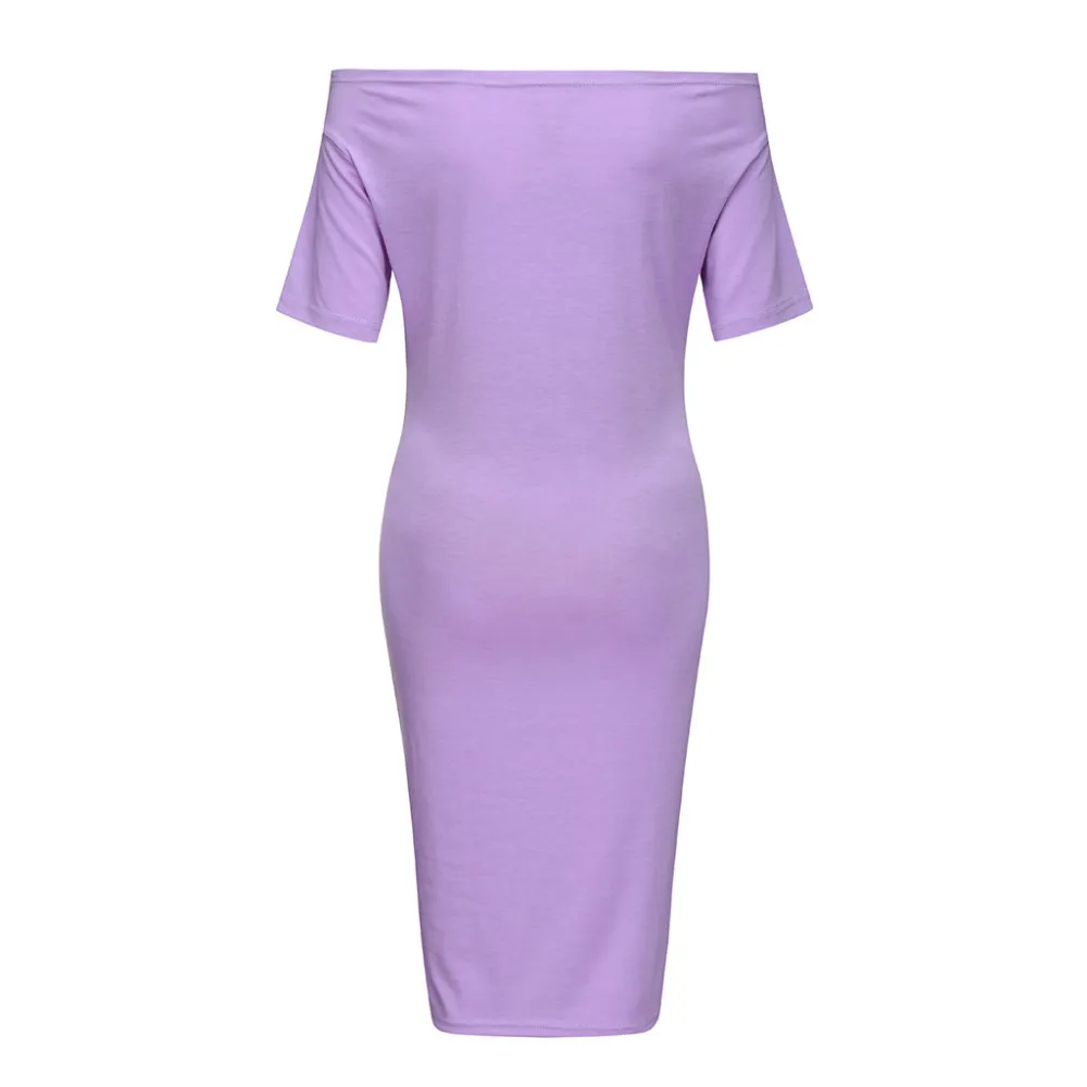 

MUQGEW Women Maternity Dresses 2019 Summer Off Shoulder Short Sleeve Sundress Pregnancy Dress vestido para sesion maternidad