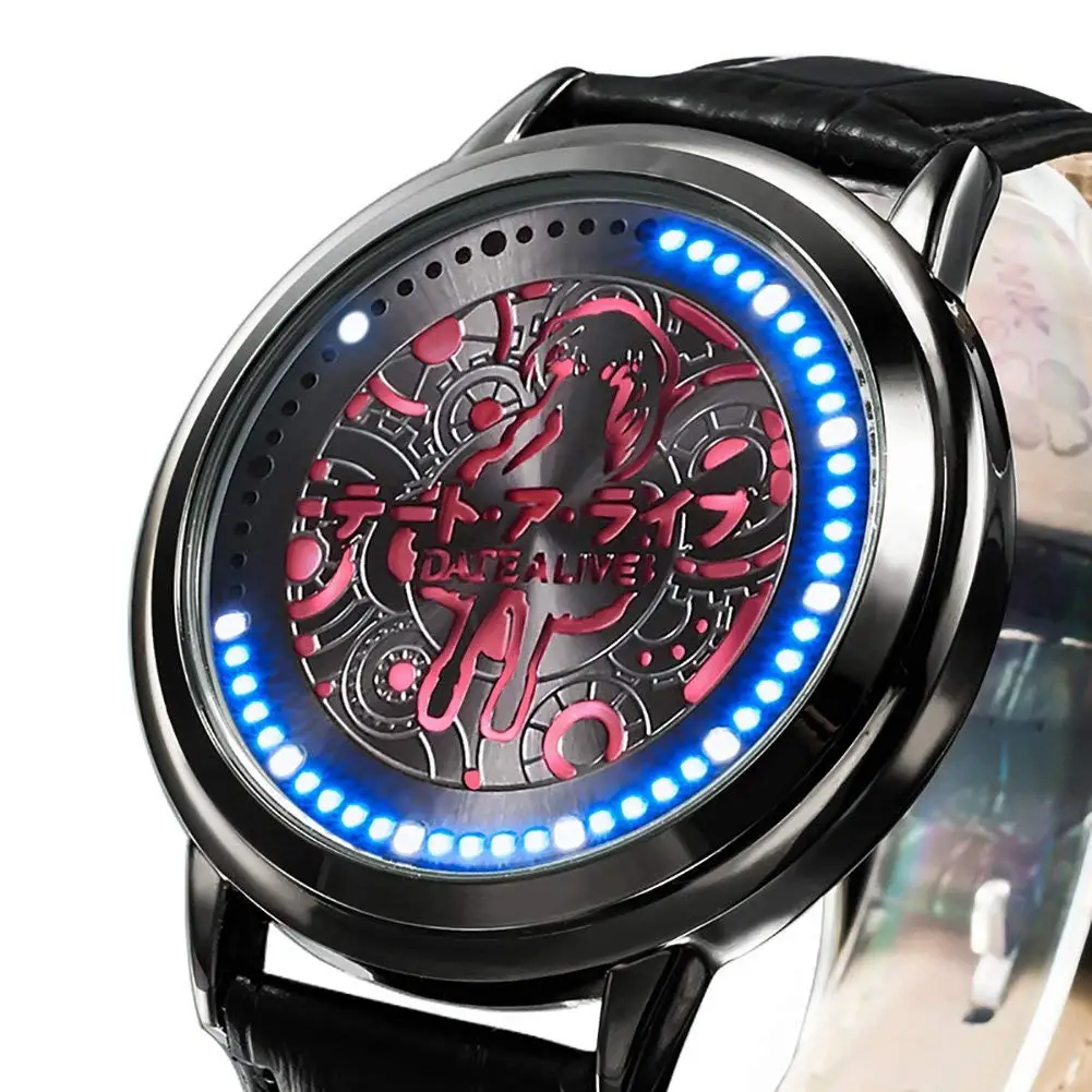 Anime Date A Live Tokisaki Kurumi Led Watch Tahan Air Layar Sentuh
