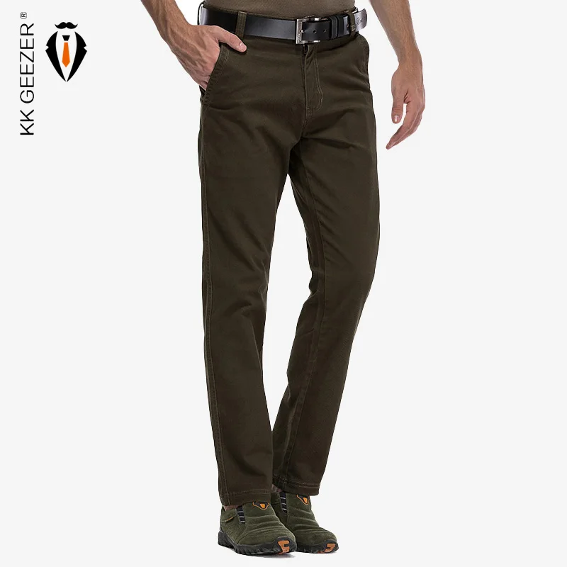 

2017 Mens Cargo Cotton Pants Top Fashion Multi-Pocket Solid High Quality Plus Size Men Trousers Loose Casual Plus Size 30-44