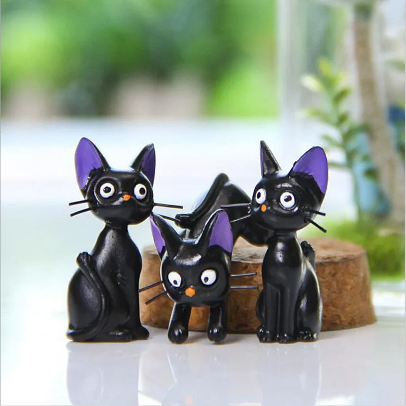 

Female emergency house will be black cat Gigi cat hand do DIY wild micro - landscape gardening more meat - making doll crafts