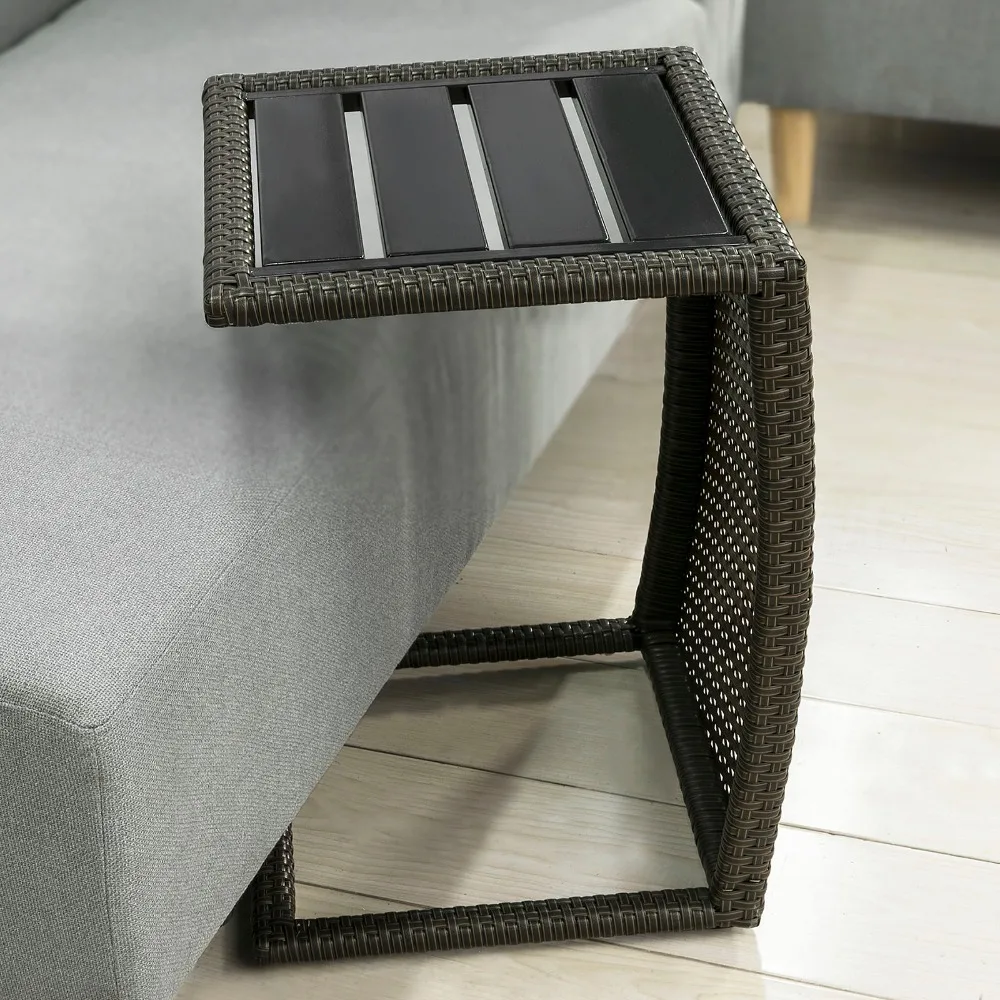 SoBuy OGT13-SCH, Outdoor Metal & Rattan Side Table End Table Sofa Table Tea Coffee Table SoBuy OGT13-SCH, Outdoor Metal & Rattan Side Table End Table Sofa Table Tea Coffee Table