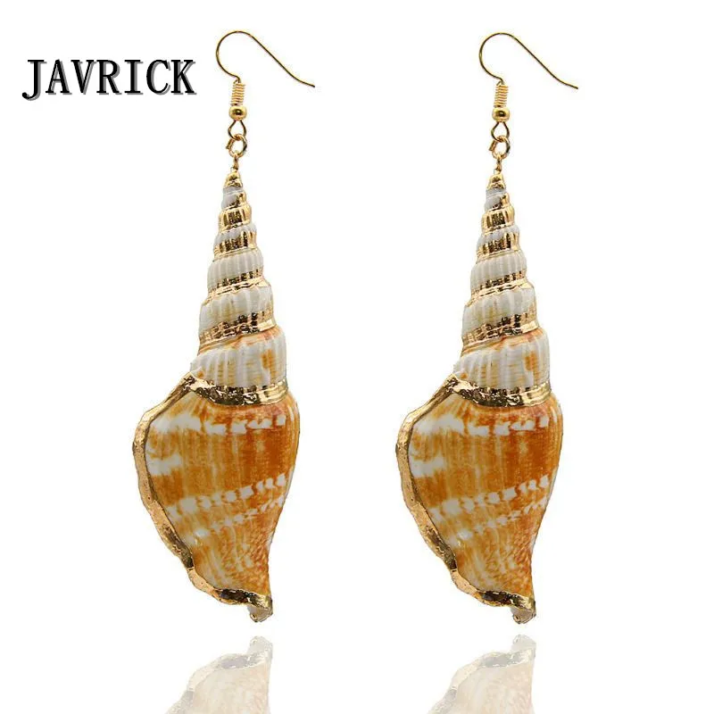 

JAVRICK Bohemian Natural Snails Cowrie Shell Pendant Drop Earrings Beach Fashion Jewelry