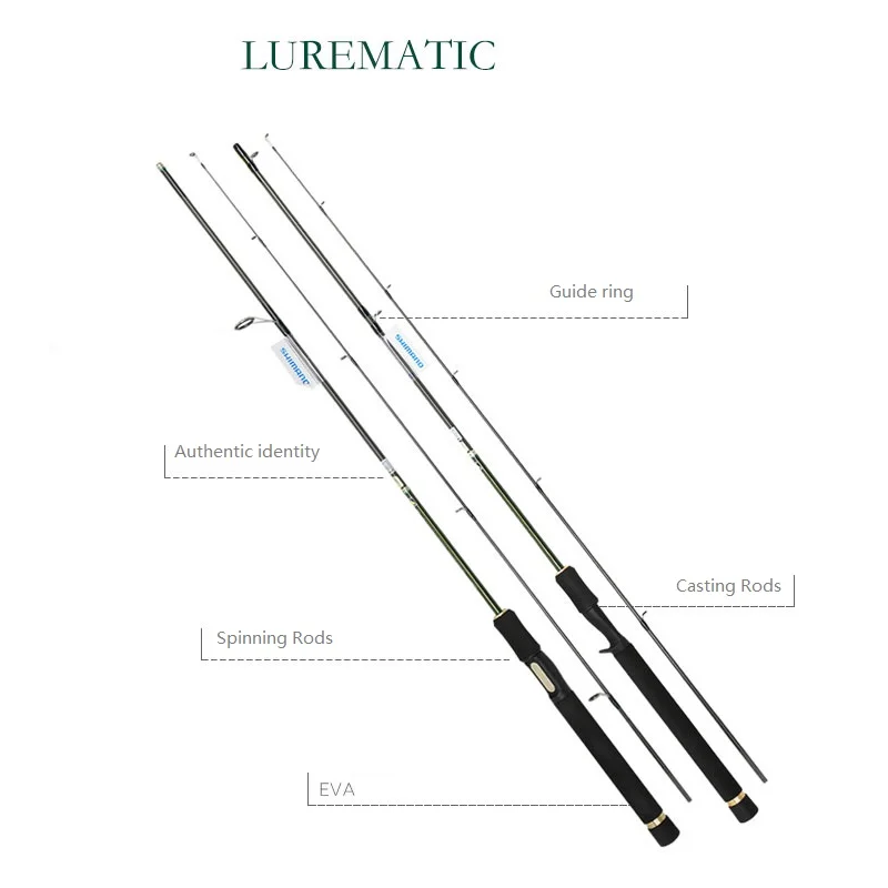 

SHIMANO Lure rod LUREMATIC Casting Rods Spinning Rods Length 1.68/1.83/1.73m Super Light Carbon Fishing Rod Brand Fishing Gear