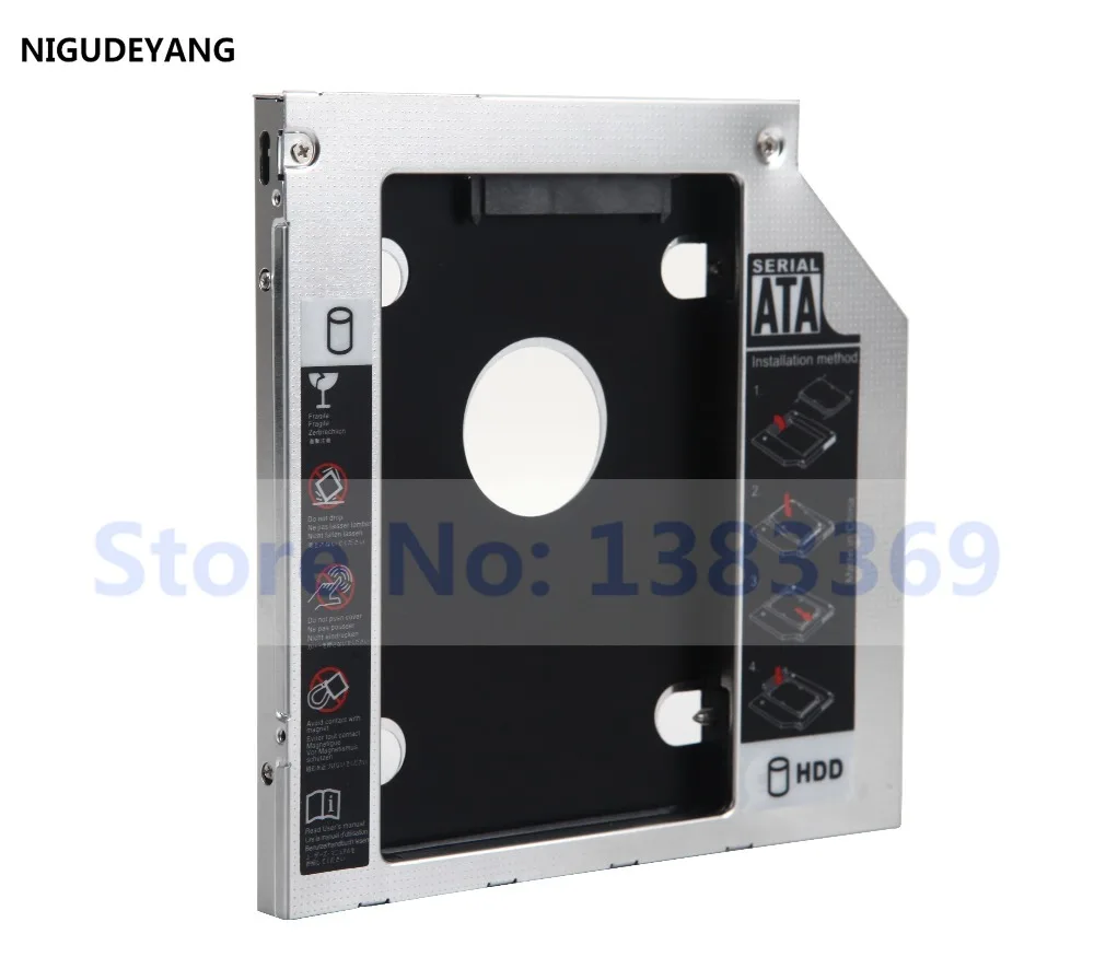 

NIGUDEYANG 2nd HDD SSD Hard Drive SATA Frame Caddy Adapter for Dell Insipiron 15 3541 3542 3543 3545 DU-8A5LH