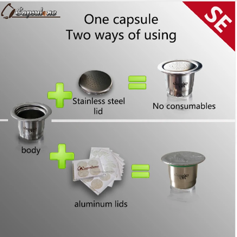 3pccapsulone совместимые капсулы для nespress ocoffee машины/эспрессо многоразовые кофейные