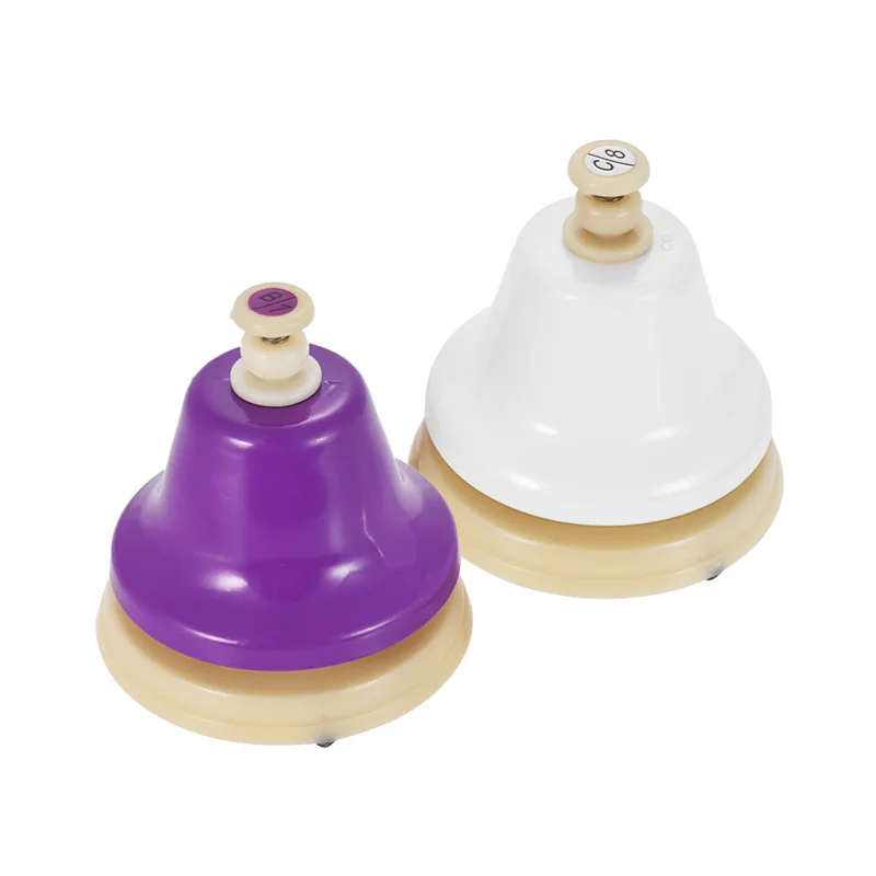 Colorful 8 Note Hand Bell Set Musical Educational Instrument Toy for Children Kids Student