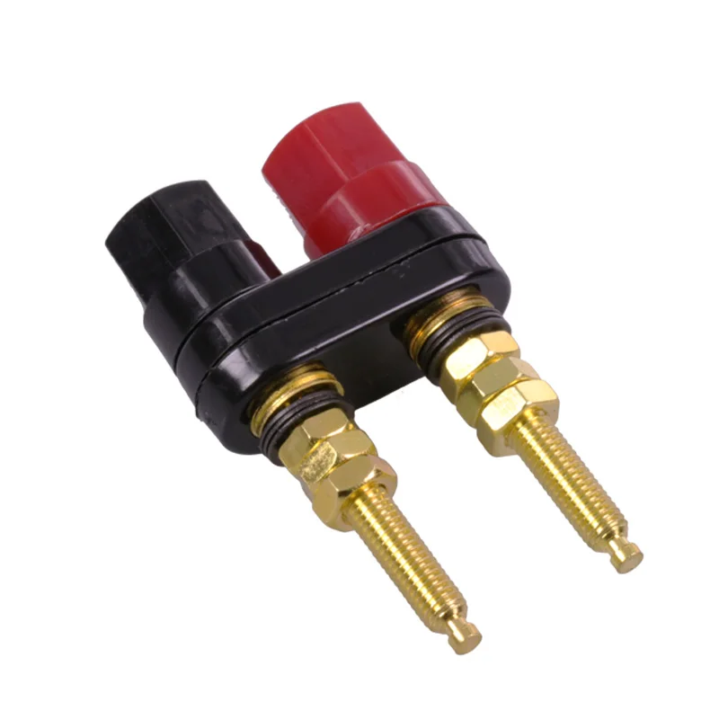 Dual 2-way Banana Plug Jack Terminal Extended Binding Post for Speaker Amplifier