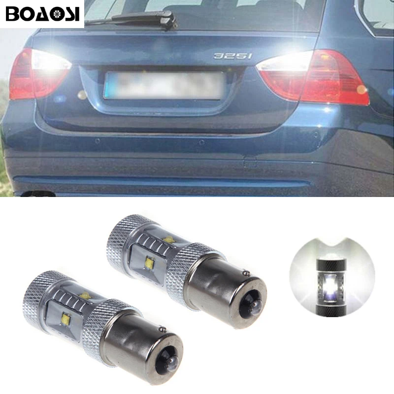 BOAOSI 2x1156 BA15S P21W Высокая мощность 30 Вт Cree чипы светодиодные задние лампы для BMW E30 E36