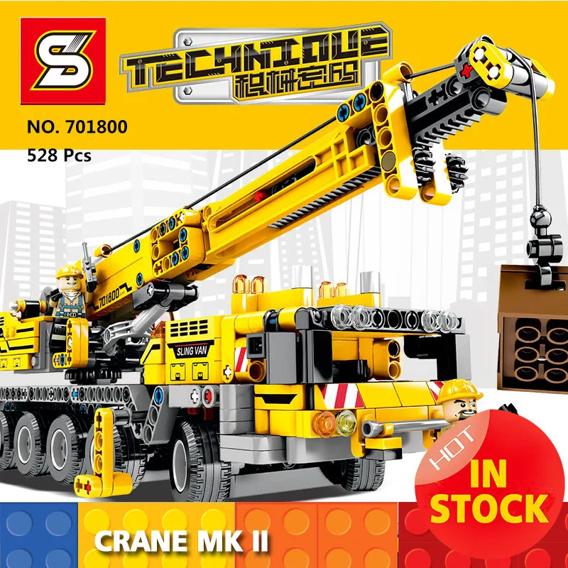 

Technic series 701800 Mobile Crane MK II Sets Building Blocks Bricks Compatible 42009 701800 Educational Toy for kid