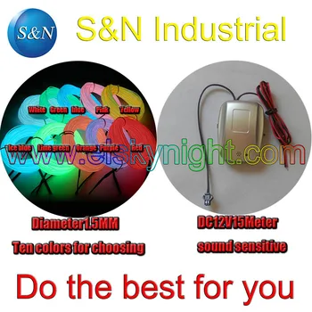 

DC12V15M el wire inverter/controller+15meters Diameter 1.5MM+free shipping