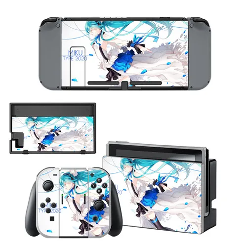 Hatsune Miku nintendo switch, накладка на кожный переключатель для nintendo Switch NS, контроллер Joy-con - Цвет: YSNS0298