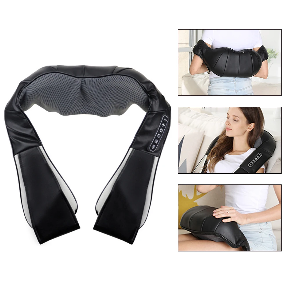 

Electric Neck Roller Massager Shiatsu Infrared Heated Home Massagem U Shape Shoulder Back Massage Pillow Massageador Relax