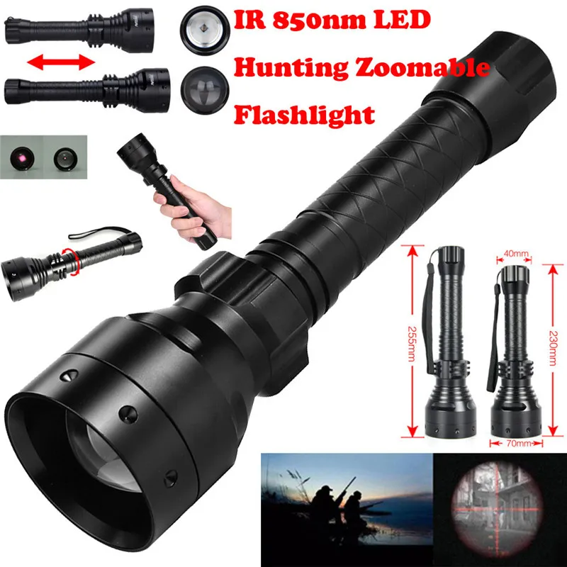 Long Range Infrared 10W IR 850nm/940nm LED Hunting Lights Night Vision Torch 