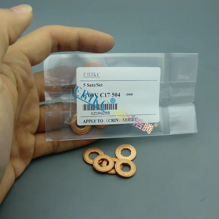 F00VC17504,F 00V C17 504 ERIKC Common Rail Injector Copper Washer size: 7.1*15*2mm, thickness 2mm