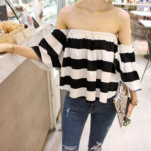 korean off shoulder blouse