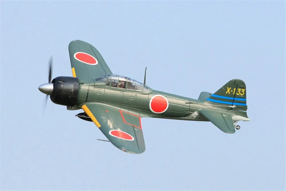 US $399.59 Fms 1400mm 14m Zero Fighter Green 6ch With Flaps Retracts Led 4s Epo Pnp Rc Airplane Japanese Warbird Model Plane Aircraft A6m3