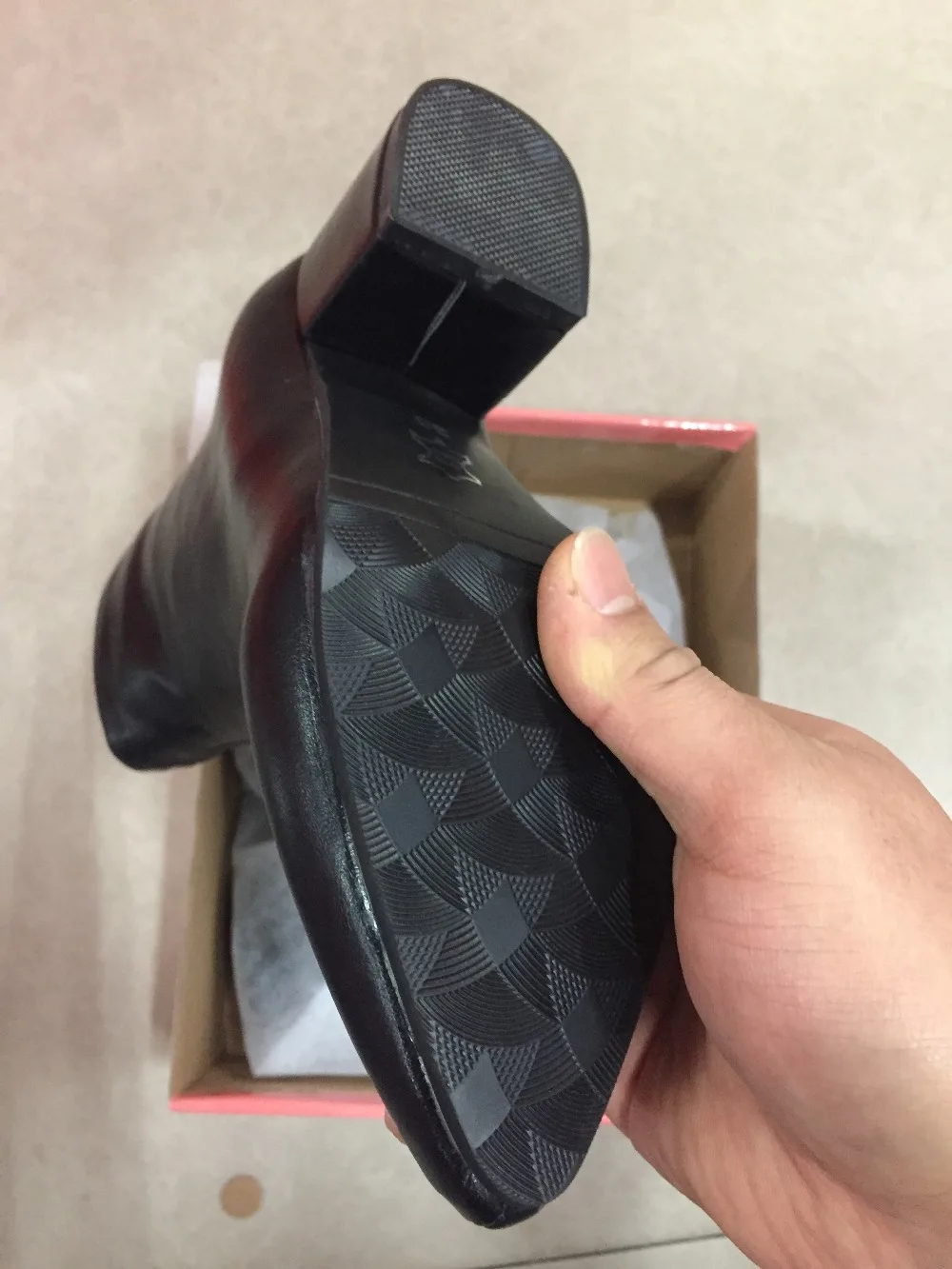 RQFF Brand Winter Boots Women With Box Big size 34-43 Shoes Woman 6CM Heel Ankle Boot Female Footwear Gold Leather Ladies Shoe (27)