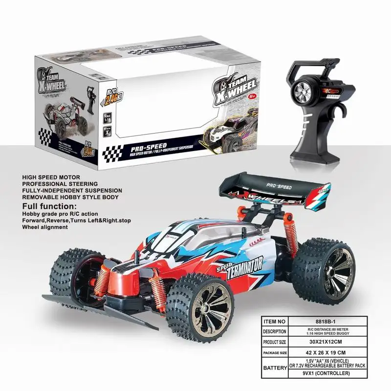 

Remote Control Car 4 Channels 1:16 2.4Ghz Electric RC Car 8818 Ready-to-Go Climbing Car Toys Boys Best Gifts for 8-12 Years