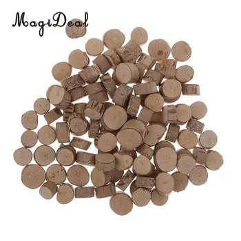 

100pcs 7-10mm Wood Slices Logs for DIY Crafts Wedding Decoration Mini Wooden Pile Home Ornaments Dried Flowers Photography Props