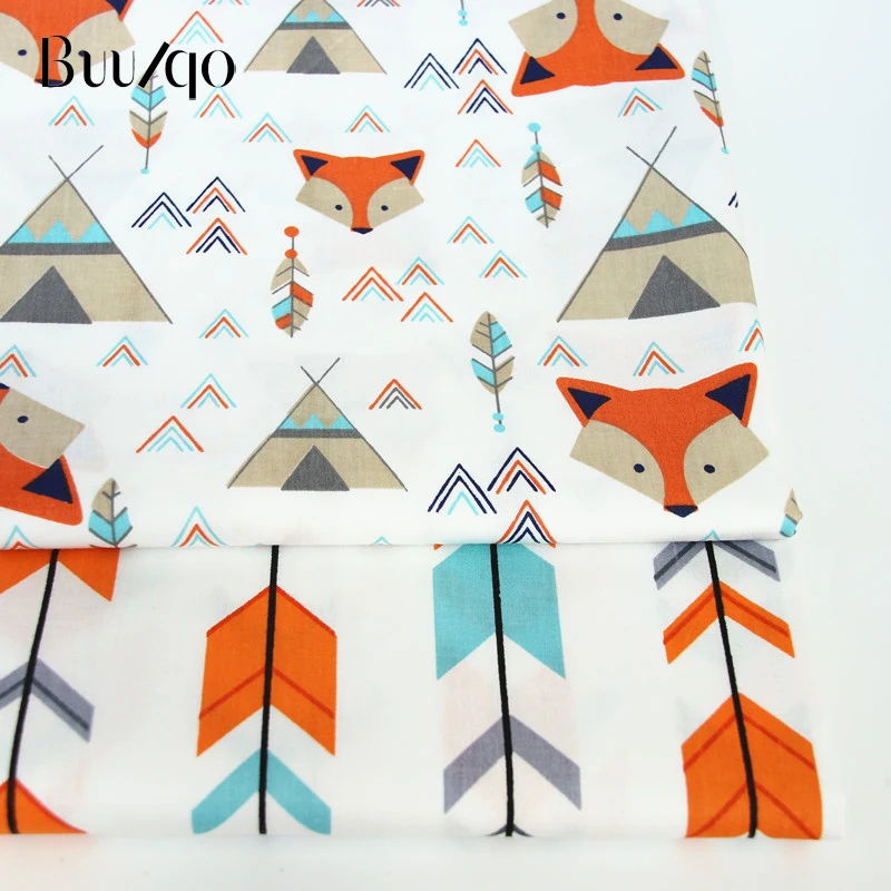 Buulqo Хлопок twill Ткань Дети DIY хлопчатобумажная ткань для шитья лоскутное стеганое