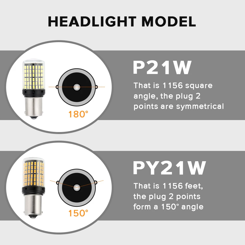 2 шт. светодиодный светильник 1156 3014 144SMD BA15S BAU15S PY21W светодиодный светильник сигнала поворота s лампа Canbus без ошибок Янтарный Желтый противотуманный светильник без вспышки