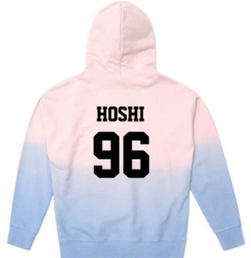 Mainlead KPOP Seventeen 17 толстовка градиентной расцветки розовый Свитшот унисекс HOSHI