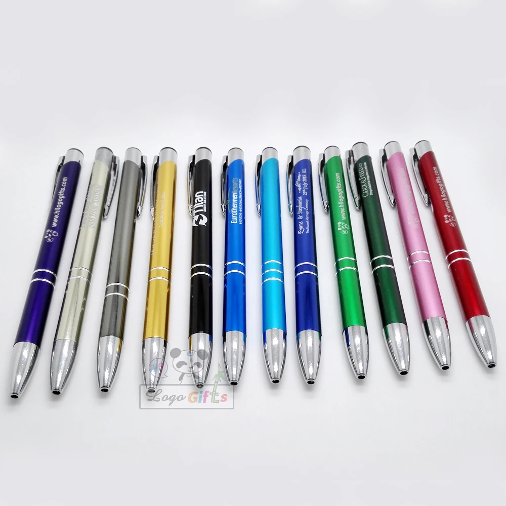 

20000pcs in stock 4colors NEW metal ball pens 50pcs a lot for SALE customized gift items for new year party wedding party