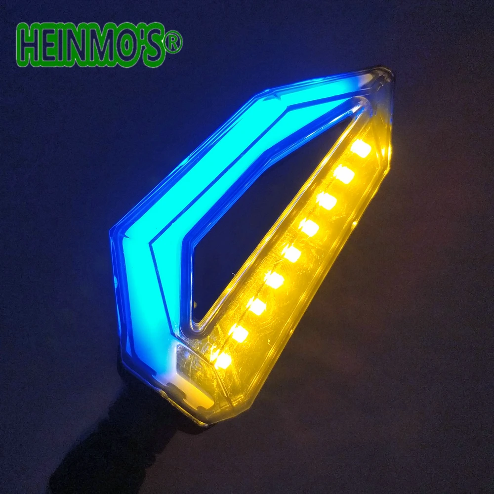 (BK) 12V LED Running Turn Signals DRL Light Indicator Motorcycle Motorbike Turning Flashing Signal lamp Flasher LED Blinker Universal (11)