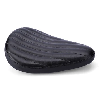 

Leather Motorcycle 3\" Spring Solo Bracket Seat For Harley Chopper Bobber Custom