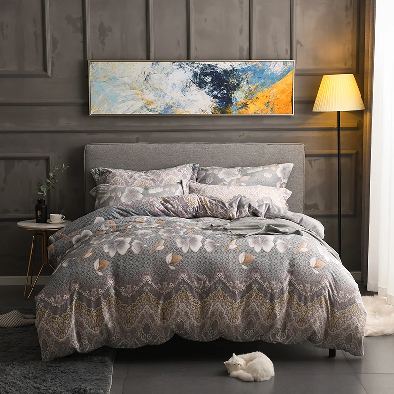 Us 58 0 42 Off Thickened Carved Velvet Bedding Set Soft Bedclothes Luxury Duvet Quilt Cover Bed Linen Sheet 4 Pieces Sets In