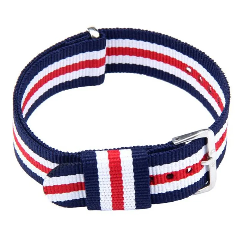 

2017 2016 New Arrival Fashion Canvas 20mm Wrist Watch Band Strap Stainless steel buckle