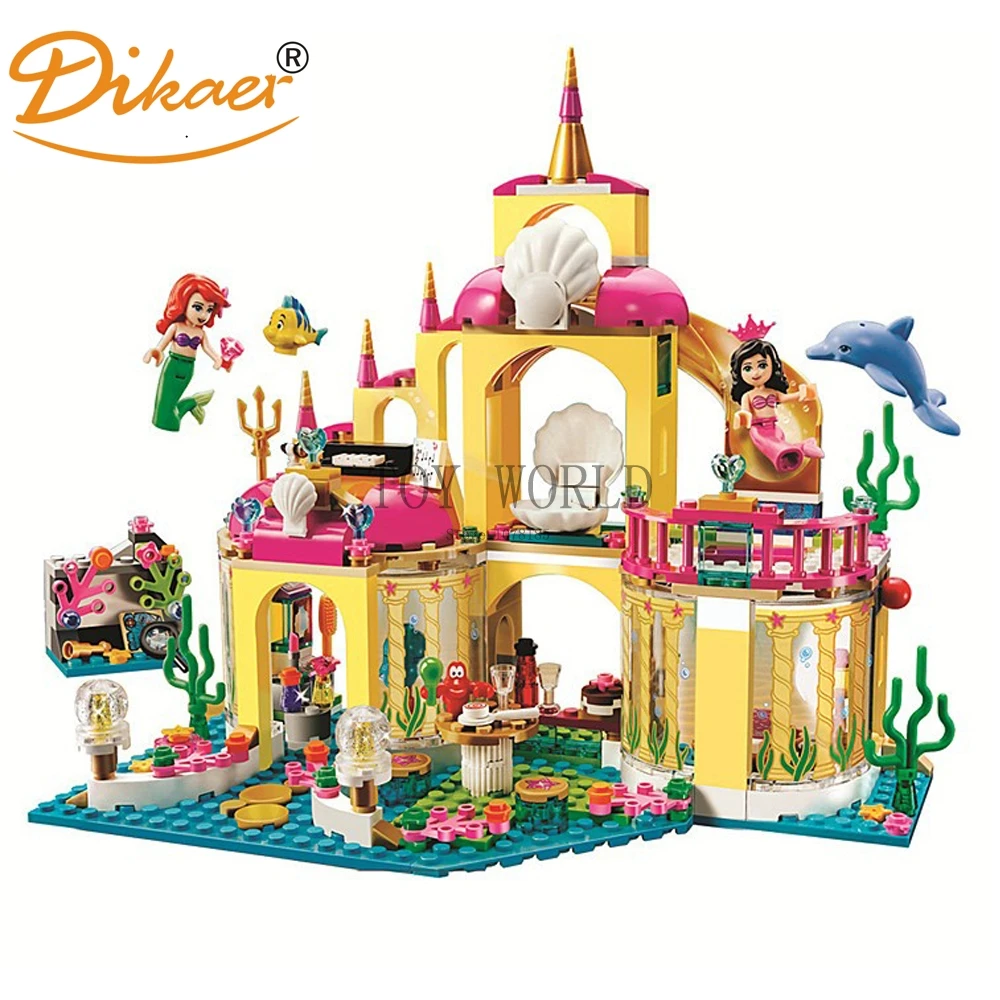 

402 pcs New Princess Undersea Palace Girl Building Blocks Bricks Toys For Children Compatible With toy Friends