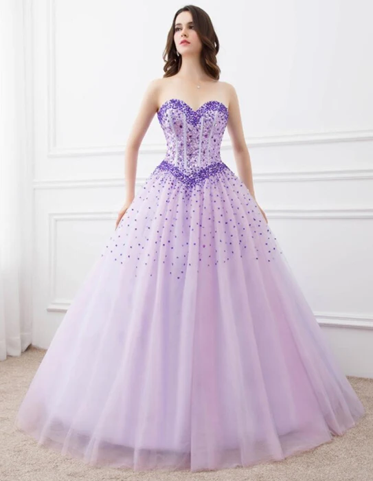 Бальное платье, бальное платье, платья милое, расшитое бисером, вечерние платья, вечерние платья, длинные платья для выпускного вечера, платья для милых 16 лет - Цвет: Фиолетовый