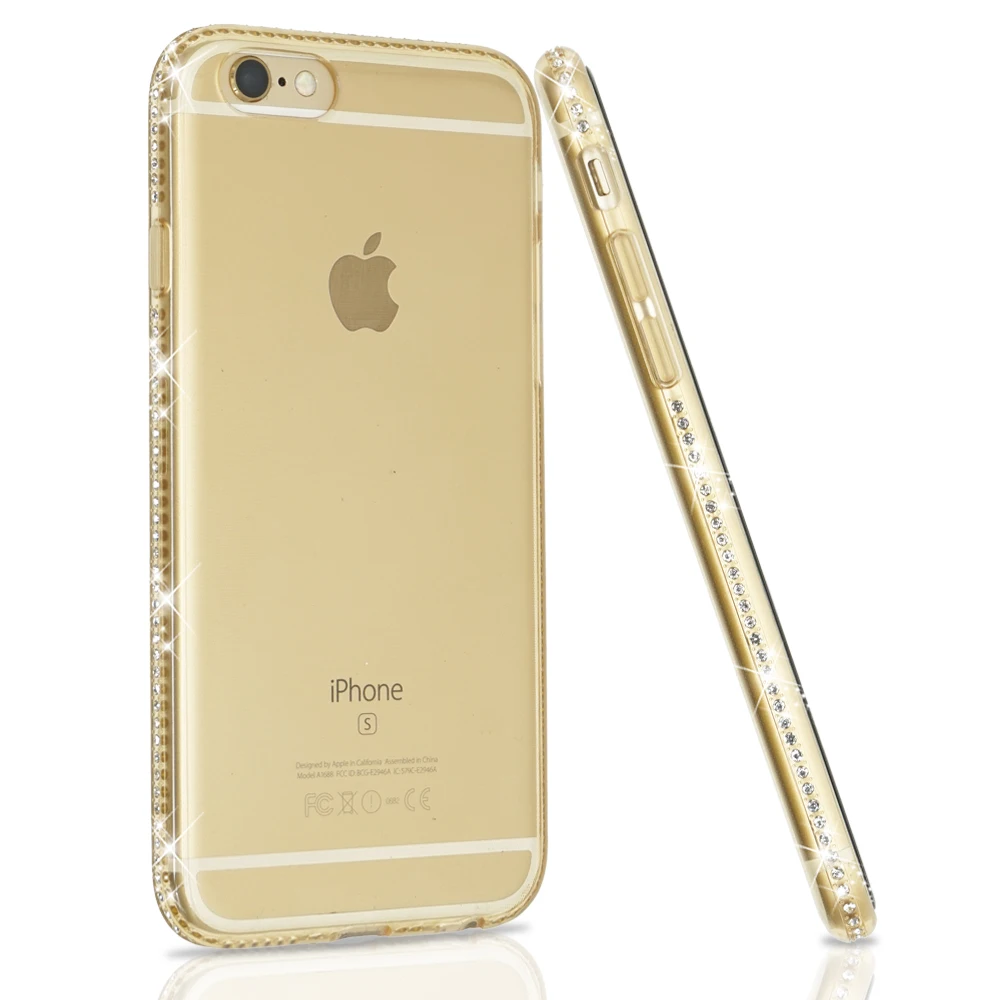 for iphone 7 Plus Case Silicone Transparent Clear Cases for iphone 7 6S 6 S Plus 5 5s se Soft TPU Cover Rhinestone Accessories (2)