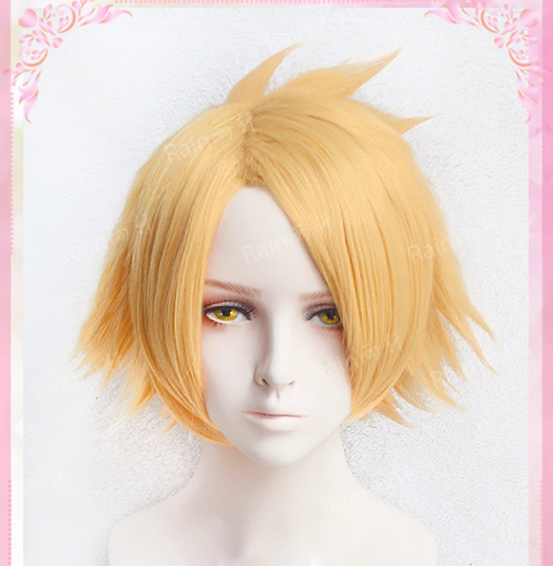 Baratos Pelucas de alta calidad Kaminari Denki mi héroe de la escuela resistente al calor pelo sintético Cosplay disfraz peluca + gorra de peluca