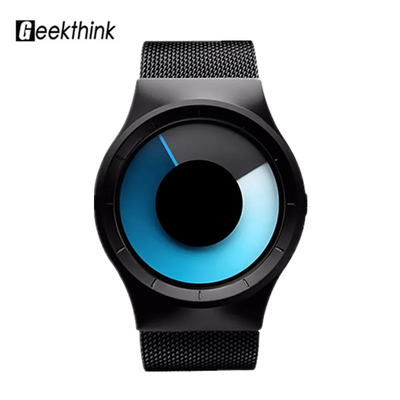 Creative Women s Designer font b Watches b font Minimalist Blue Swirl Pointer font b Watch