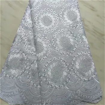 

New design High Quality Swiss Voile Laces Switzerland Cotton African Dry Cotton Lace Fabric White Hollow Out Nigerian Voile Lace