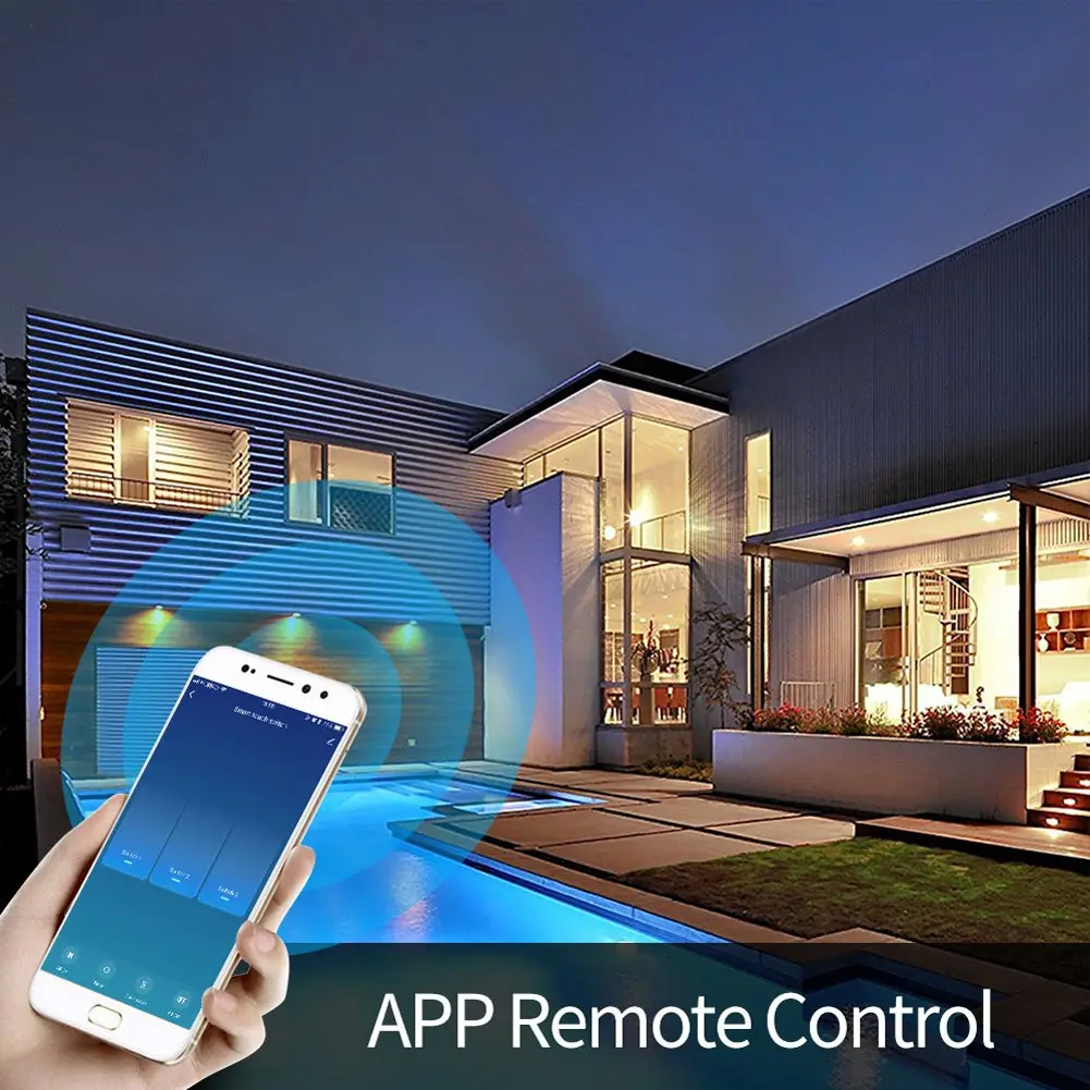 

Modern Wifi Light Switch Wall Installation Voice Control Compatible with Alexa Google Assistant CLH@8