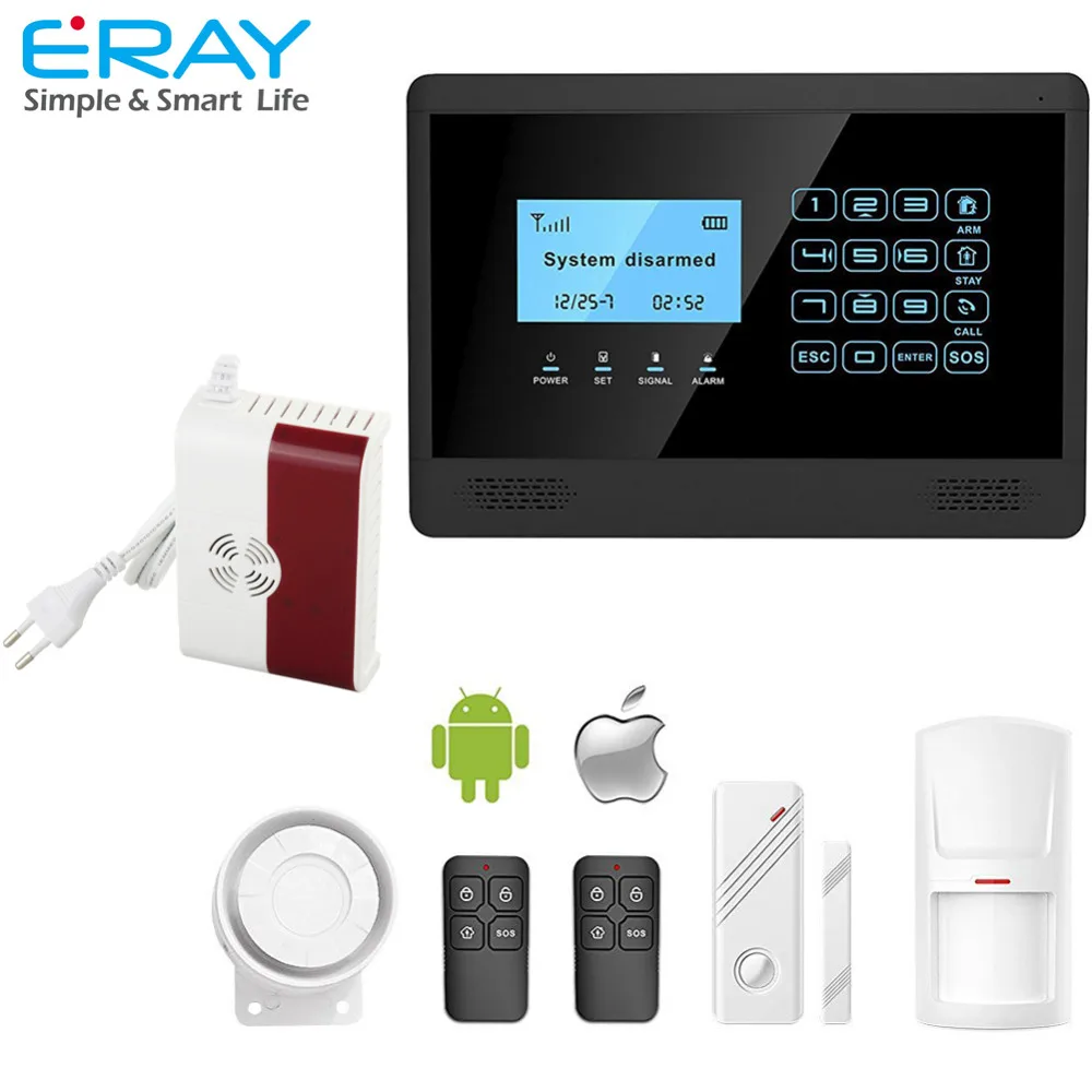 Eray M2bx GSM Дома Охранной сигнализации Системы Беспроводной SMS с Детектором Газа