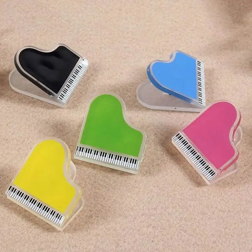 100PC Fashion Music Book Note Plastic Music Long Tail Clip Holder For