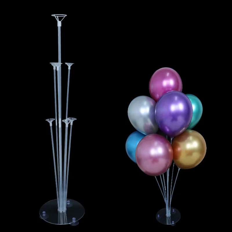 

7pcs Clear Base Pole Balloon Stick DIY Wedding Decoration Latex Balloons Table Floating Balloon Supporting Rod Balloon Holder