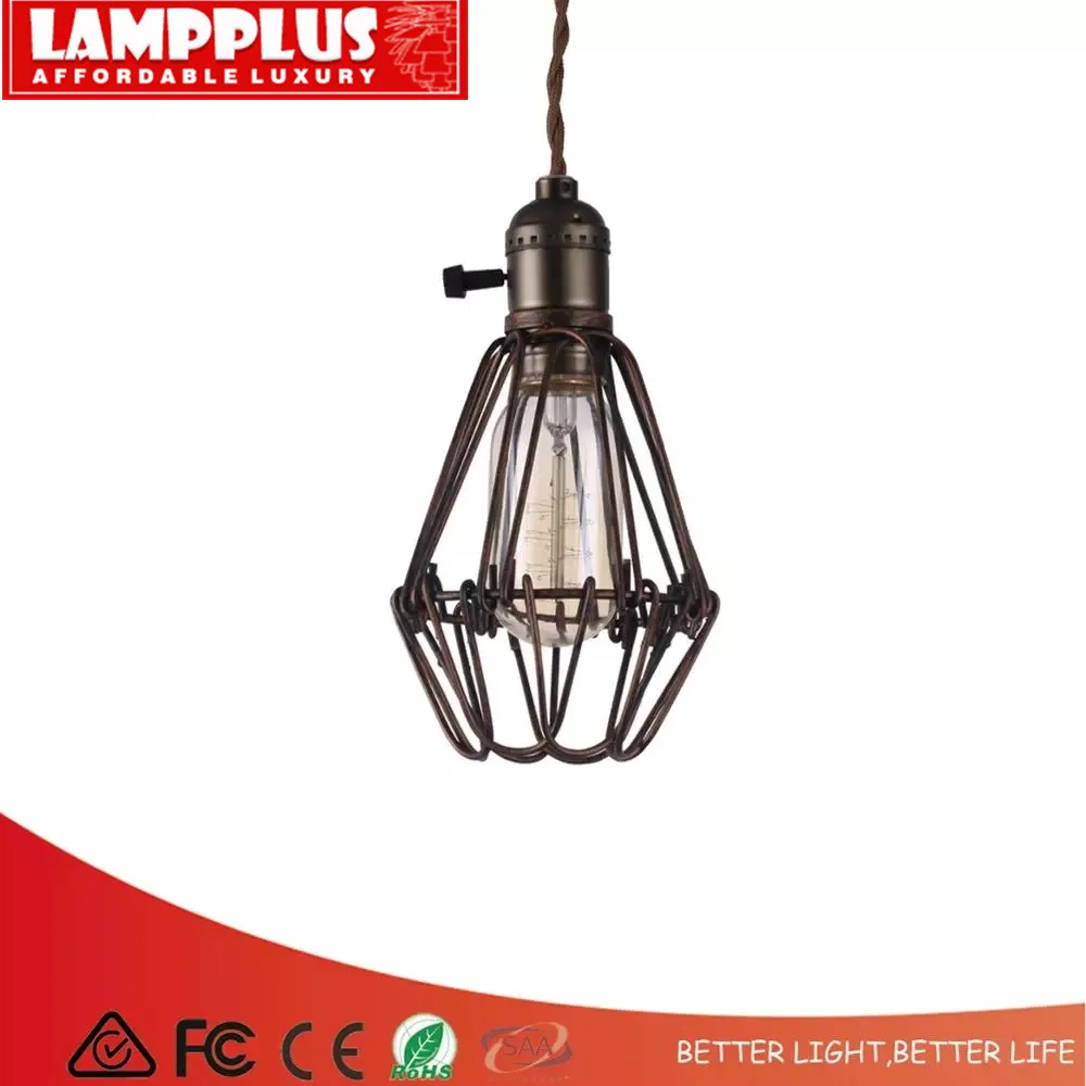 

Lampplus Simple Vintage Antique wire cage retro Pendant light Droplight Ceiling lamp for bedroom living room study hotel room