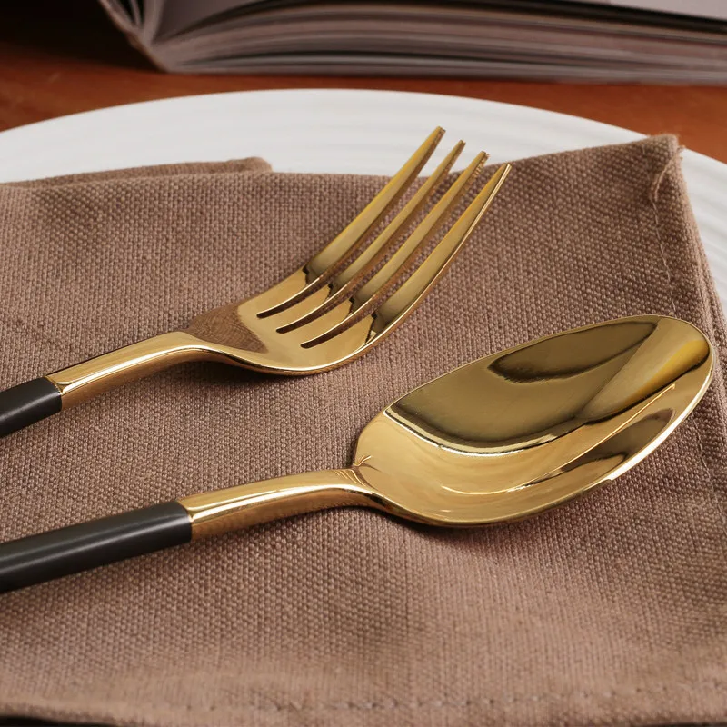 Black Golden Cutlery set  (2)