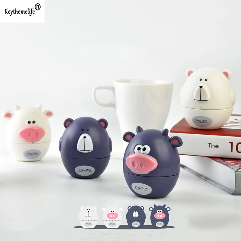 

Cartoon Mechanical Kitchen Timer Alarm Clock Cooking Countdown Dial Timers Set Time Reminder Kitchen Gadgets