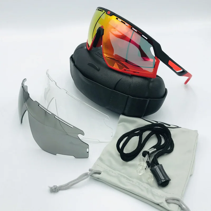 Спорт на открытом воздухе Для мужчин Для женщин поляризованные очки для езды на велосипеде, Mtb дорожный велосипед очки велосипедные очки для верховой езды велосипедистом, солнцезащитные очки для женщин - Цвет: Not Polarized 3 Lens