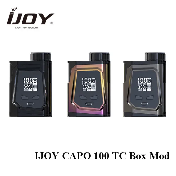 

original IJOY CAPO 100 TC Box Mod with 21700 Battery top battery slot fit captain mini sub ohm tank fit 18650 20700