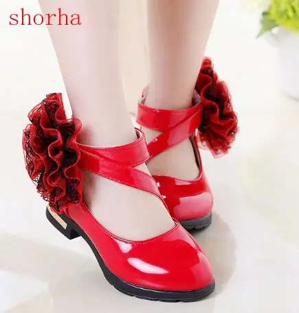 

New Arrival 2018 Autumn Baby Girls Leather shoes Fashion Flowers Princess Shoes Roman Style Children Kids Party shoes