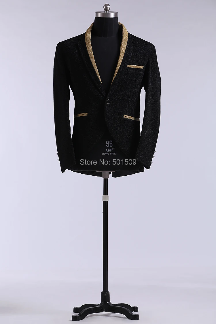 glitter black mens collar
